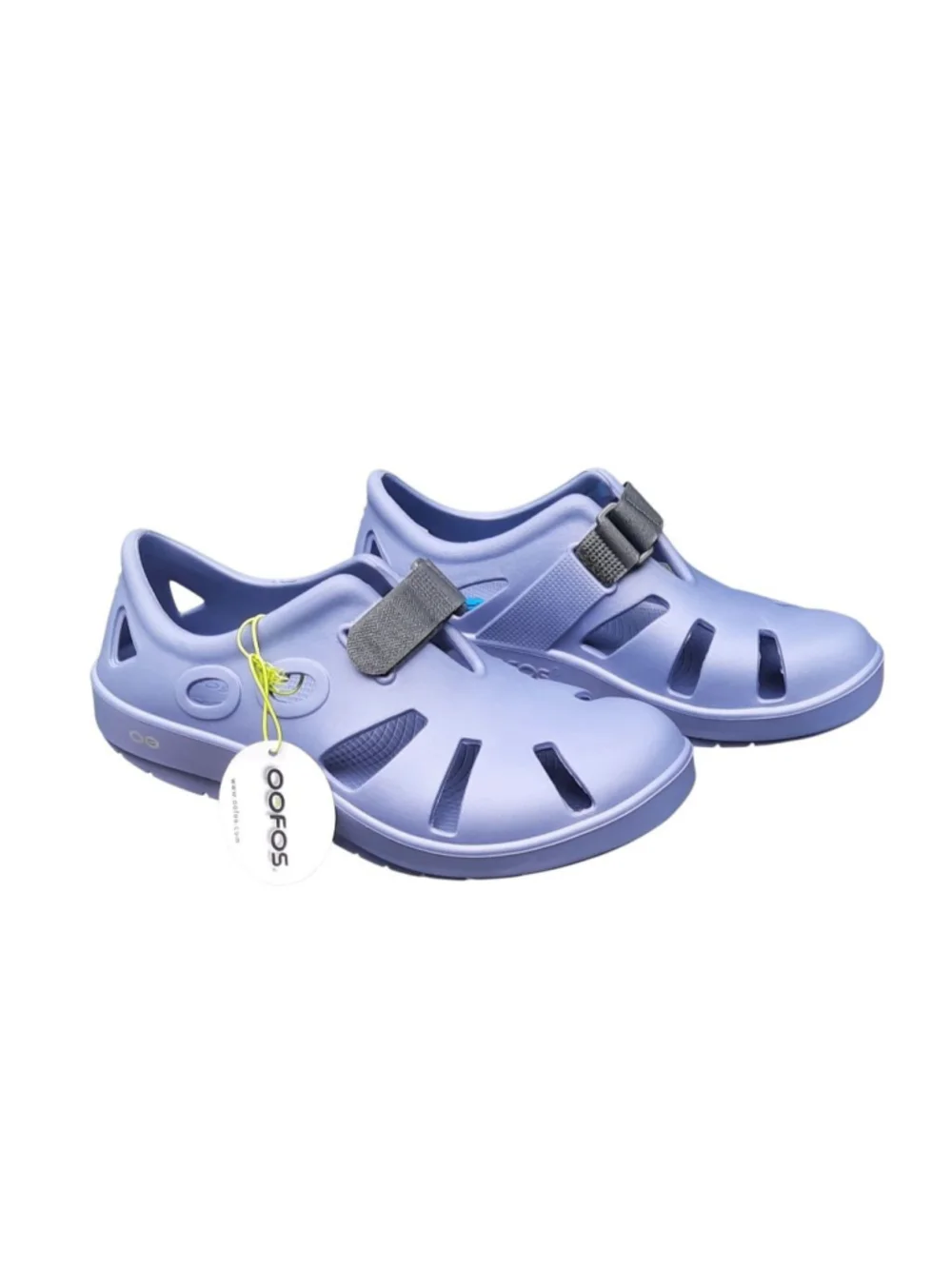 Oofos OOcandoo Recovery Shoe Water Drop Blue Mens 10 Womens 12 Adjusable New